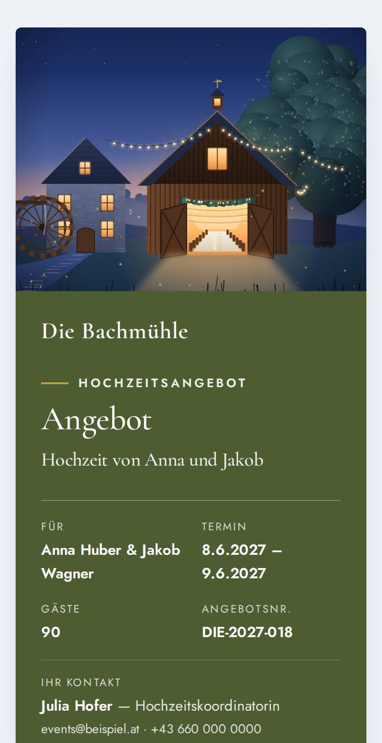 Verando · Das Angebot geht unter einem Link raus